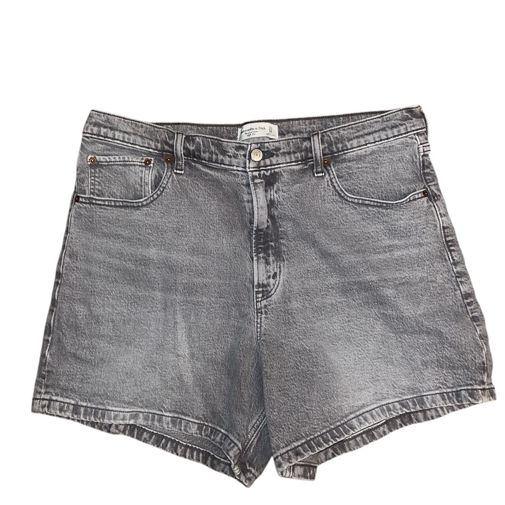 Abercrombie & Fitch The Dad Short Gray High Rise  Relaxed Fit
